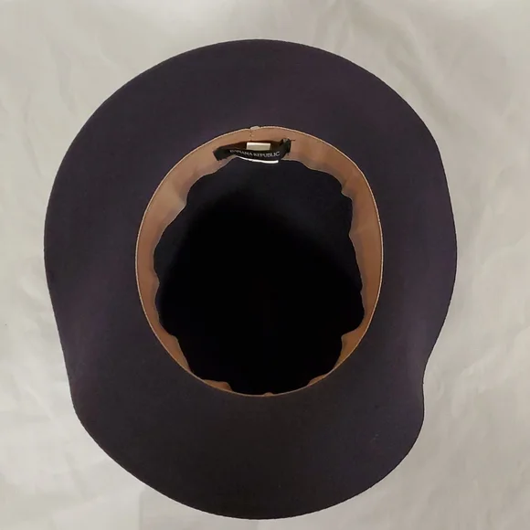 Banana Republic Smoke Grey๐ Short Brim Hat 100% Wool Fall/Winter - Picture 3 of 4